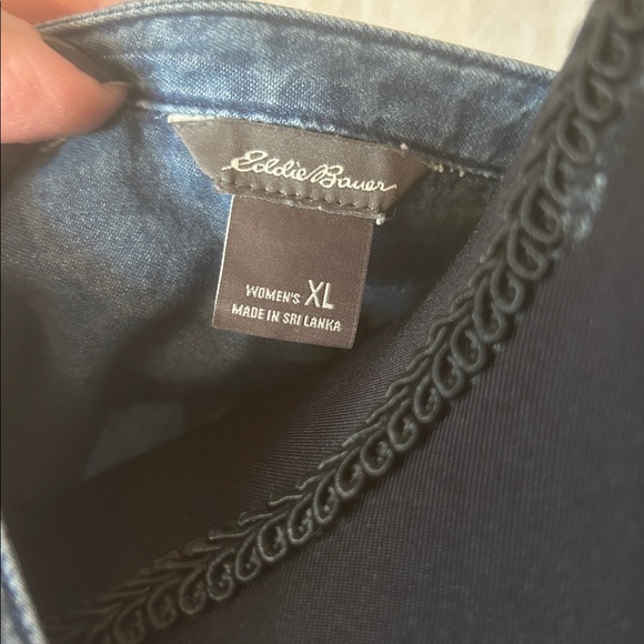Eddie Bauer Blue Denim Shirt - Picture 2 of 3